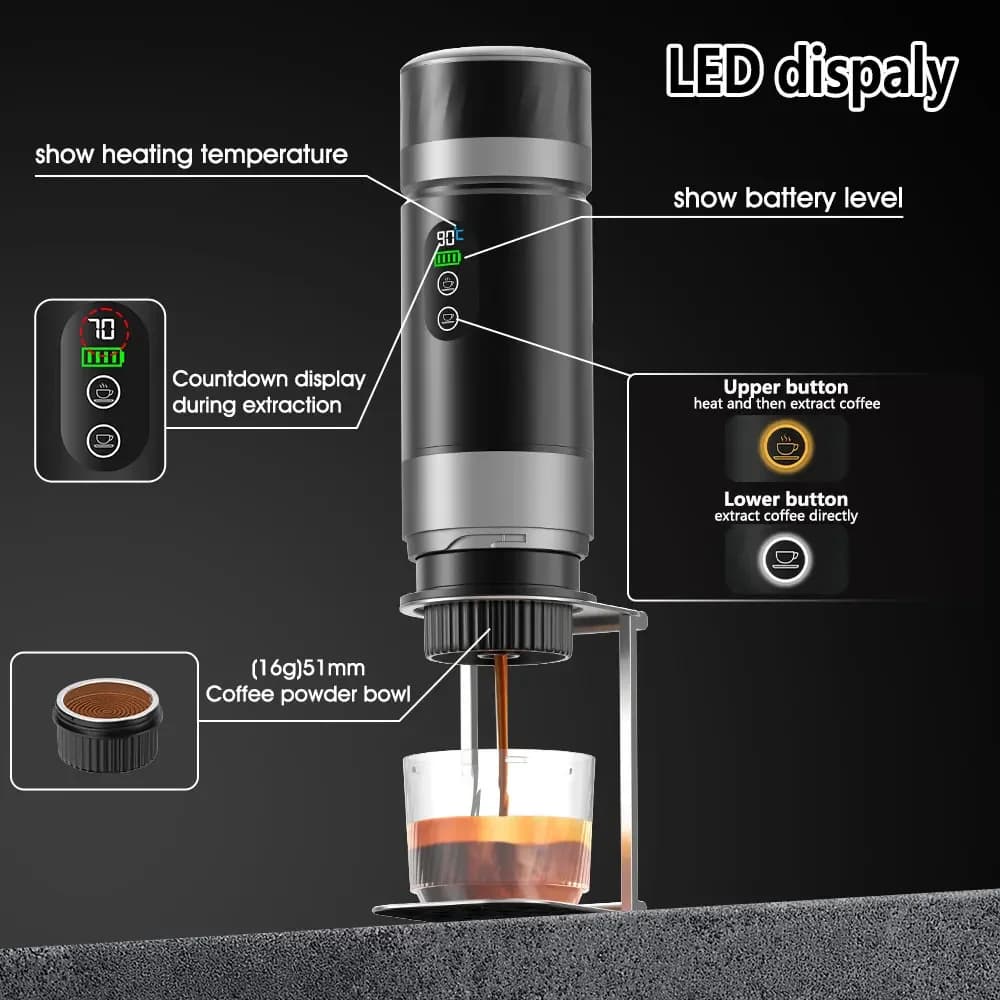 เครื่องชงกาแฟเอสเปรสโซแบบพกพา 3-in-1