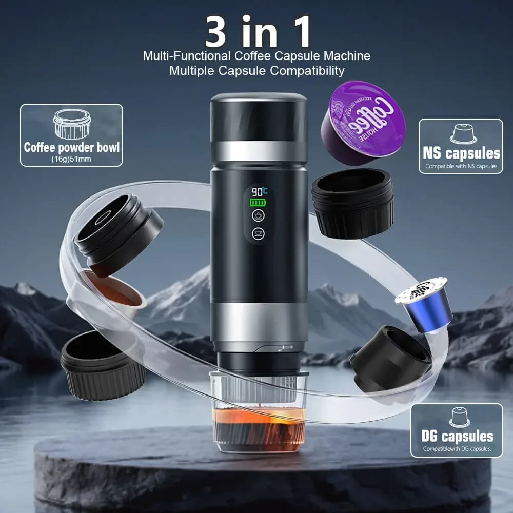 เครื่องชงกาแฟเอสเปรสโซแบบพกพา 3-in-1