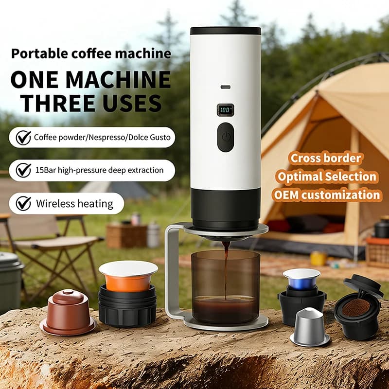 เครื่องชงกาแฟไฟฟ้าแบบพกพา 7800mAh