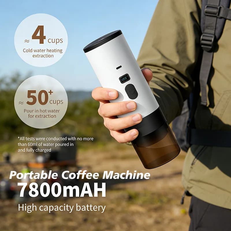 เครื่องชงกาแฟไฟฟ้าแบบพกพา 7800mAh
